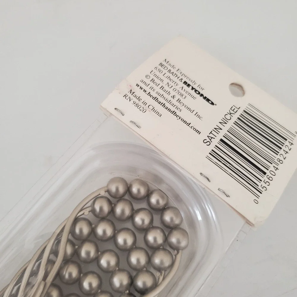 Bed Bath & Beyond Ultimate Luxury 12 Shower Curtain Rings Hooks Satin Nickel